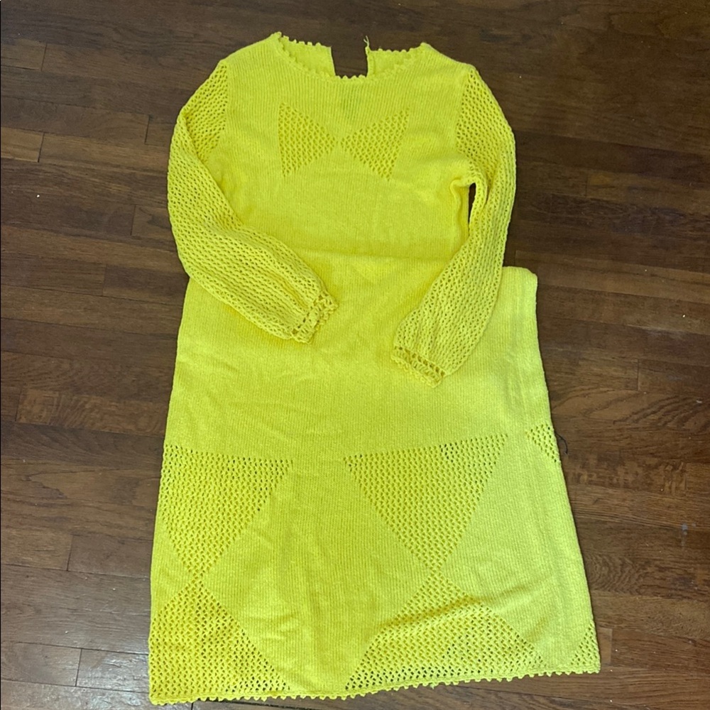 Vibrant Yellow Knit Dress